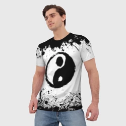 Мужская футболка 3D Инь Янь Гранж - фото 2