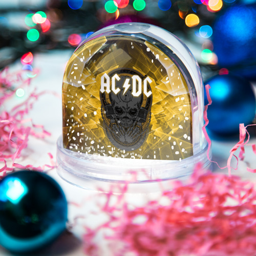 Игрушка Снежный шар AC DC skull rock - фото 3