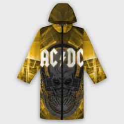 Мужской дождевик 3D AC DC skull rock