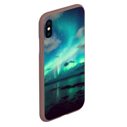 Чехол для iPhone XS Max матовый Aurora borealis - фото 2