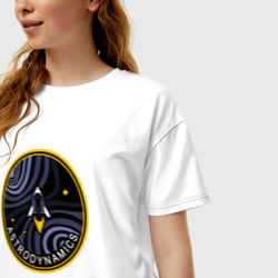 Женская футболка хлопок Oversize Astrodynamics Starfield - фото 2