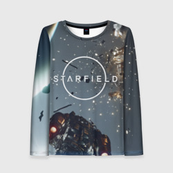 Женский лонгслив 3D Космический бой в Starfield