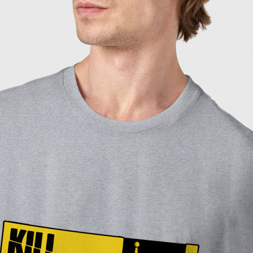 Мужская футболка хлопок Bender - Kill Bill, цвет меланж - фото 6