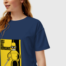 Женская футболка хлопок Oversize Bender - Kill Bill - фото 2