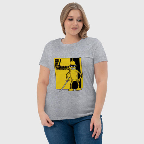 Женская футболка хлопок с принтом Bender - Kill Bill, фото #4