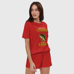 Женская пижама с шортиками хлопок Только лучшие рыбаки родились в 1968 году - фото 2