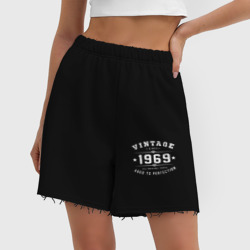 Женские шорты oversize футер хлопок Винтаж 1969 года, оригинальные запчасти, выдержанный до совершенства - фото 2