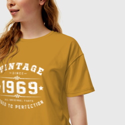 Женская футболка хлопок Oversize Винтаж 1969 года, оригинальные запчасти, выдержанный до совершенства - фото 2