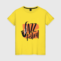 Женская футболка хлопок Джазовый Фестиваль