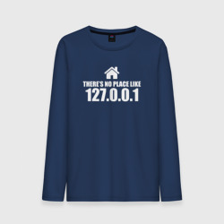 Мужской лонгслив хлопок No place like 127.0.0.1