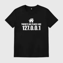 Мужская футболка хлопок No place like 127.0.0.1