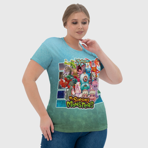 Женская футболка 3D Мои поющие монстры персонажи, цвет 3D печать - фото 6