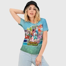 Женская футболка 3D Slim Мои поющие монстры персонажи - фото 2