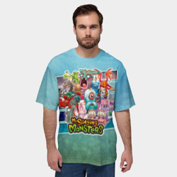 Мужская футболка oversize 3D Мои поющие монстры персонажи - фото 2