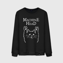 Мужской свитшот хлопок Machine Head Рок кот