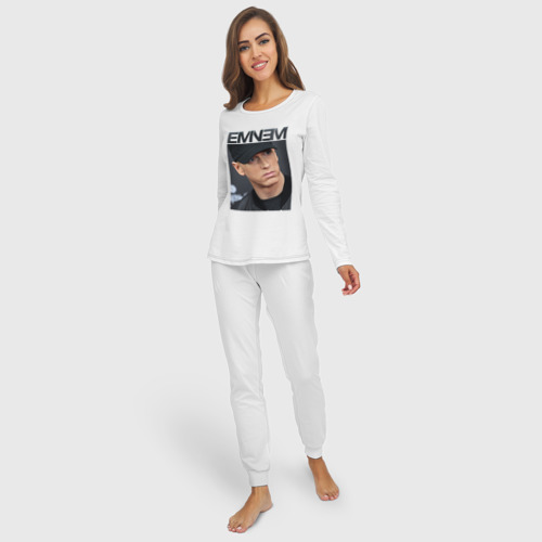 Женская пижама с лонгсливом хлопок Eminem фото, цвет белый - фото 3