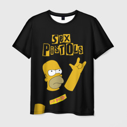 Мужская футболка 3D Sex Pistols Гомер Симпсон рокер