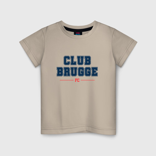 Детская футболка хлопок с принтом Club Brugge FC Classic, вид спереди #2