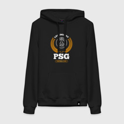 Женская толстовка хлопок Лого PSG и надпись Legendary Football Club