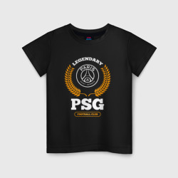 Детская футболка хлопок Лого PSG и надпись Legendary Football Club