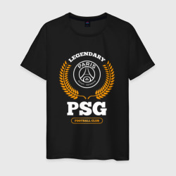 Мужская футболка хлопок Лого PSG и надпись Legendary Football Club