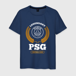 Мужская футболка хлопок Лого PSG и надпись Legendary Football Club