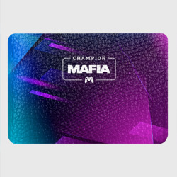 Картхолдер с принтом Mafia Gaming Champion: рамка с лого и джойстиком на неоновом фоне - фото 2