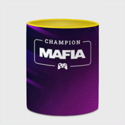 Кружка с полной запечаткой Mafia Gaming Champion: рамка с лого и джойстиком на неоновом фоне - фото 2