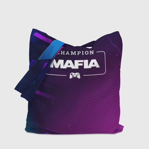 Шоппер 3D Mafia Gaming Champion: рамка с лого и джойстиком на неоновом фоне - фото 4