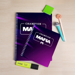 Тетрадь Mafia Gaming Champion: рамка с лого и джойстиком на неоновом фоне - фото 2