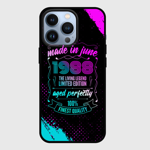 Чехол для iPhone 13 Pro Made In June 1988 Retro Neon