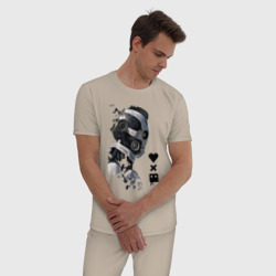 Мужская пижама хлопок xbot 4000 в профиль с лого - фото 2