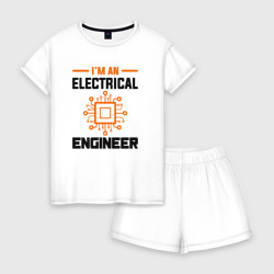 Женская пижама с шортиками хлопок Я инженер