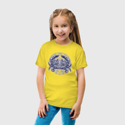 Детская футболка хлопок Синий   крабик - фото 2