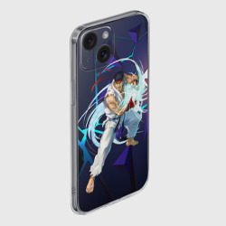 Чехол для iPhone 15 силиконовый с защитой камеры Рю-Street Fighter - фото 2