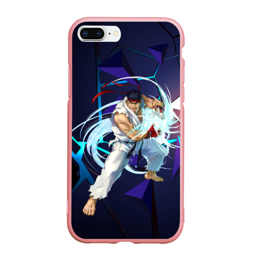 Чехол для iPhone 7Plus/8 Plus матовый Рю-Street Fighter, цвет баблгам