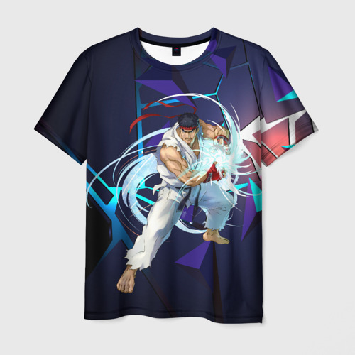 Мужская футболка с принтом Рю-Street Fighter, вид спереди №1