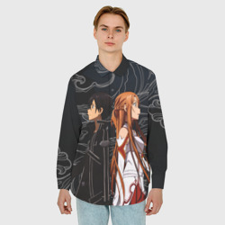 Мужская рубашка oversize 3D Кирито и Асуна - Sword Art Online - фото 2