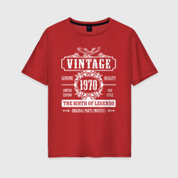 Женская футболка хлопок Oversize Винтаж 1970 года рождение легенды