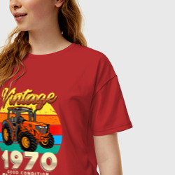 Женская футболка хлопок Oversize Винтаж 1970 состояние хорошее небольшой износ - фото 2