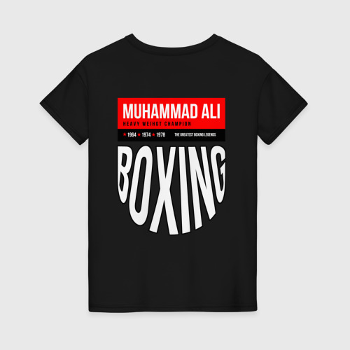 Женская футболка хлопок Muhammad Ali двухсторонняя, цвет черный - фото 2