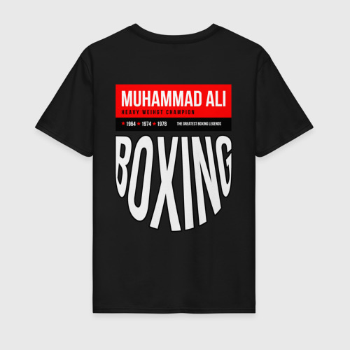 Мужская футболка хлопок Muhammad Ali двухсторонняя, цвет черный - фото 2