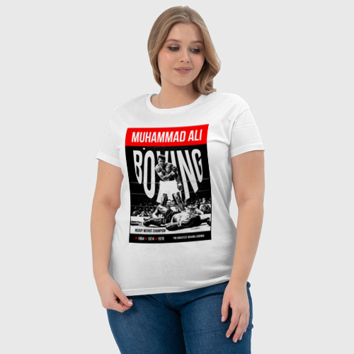 Женская футболка хлопок с принтом Muhammad Ali (двухсторонняя), фото #4
