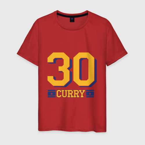 Мужская футболка хлопок 30 Curry, цвет красный