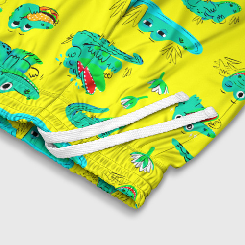 Детские спортивные шорты 3D Green crocodiles, цвет 3D печать - фото 6