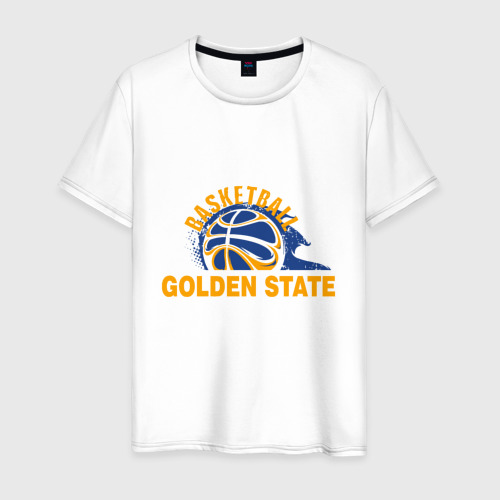 Мужская футболка из хлопка с принтом Golden State Basketball, вид спереди №1