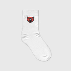 Красный Медведь – Детские носки с вышивкой с принтом купить