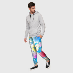 Мужские брюки 3D Летний цветочный паттерн - лето - фото 2