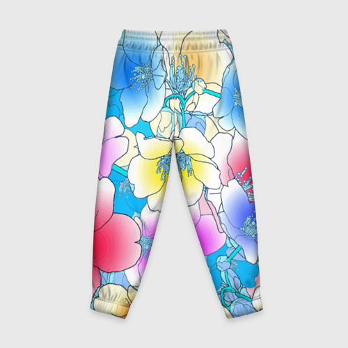 Детские брюки 3D Летний цветочный паттерн - лето, цвет 3D печать - фото 2