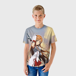 Детская футболка 3D Асуна Юки - Sword Art Online - фото 2
